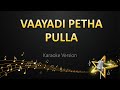 Vaayadi Petha Pulla Dhibu Ninan Thomas Karaoke Version