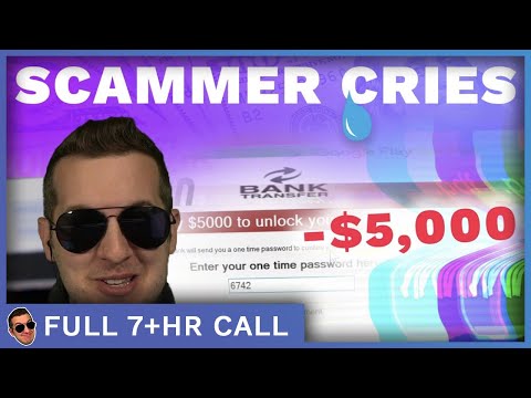 Scammer Cries While Losing $5000 To Virus [Full 7+hrs]