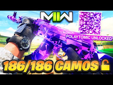 UNLOCKING POLYATOMIC CAMO IN MODERN WARFARE 2! 186+ CAMOS UNLOCKED! (MW2 Polyatomic Camo Gameplay)
