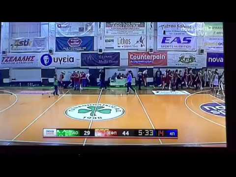 Παναθηναϊκός - Ολυμπιακός 29-44 (Διακοπή)