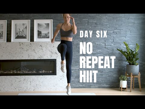 Day 6 Home Workout Challenge // Killer NO REPEAT HIIT Workout (No Equipment)