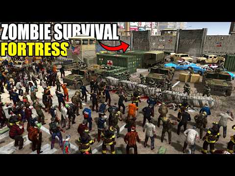 I built a MEGA-FORTRESS in NEW Zombie Survival Base Building Simulator!