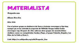 Materialista Proyecto Uno