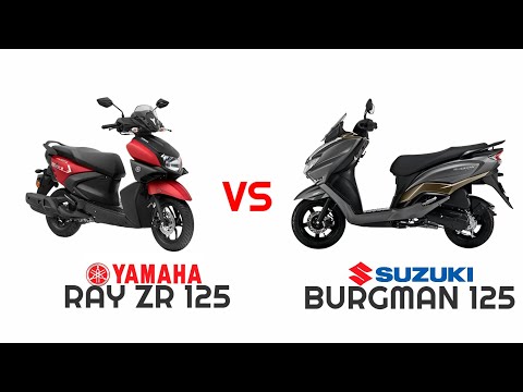 Suzuki Burgman 125 VS YAMAHA Ray ZR 125 _Detailed Comparison_Mileage_Top Speed_Price_BIKE INFORMER