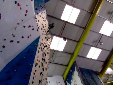 Dominic (7 Years Old) Lead Climbing @ the Leeds Wall - March 2012