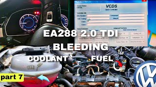 VW 2.0 tdi ea288 bleeding Fuel and Cooling system (part7)