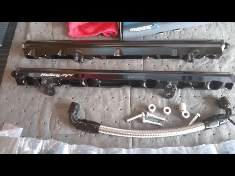 Installing fuel Injectors, fuel rails, fuel lines & AN fittings. Boosted C6 build. Part 45