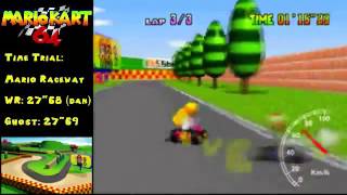 MK64 - former world record tie on Mario Raceway - 27''68 (NTSC: 23''02)