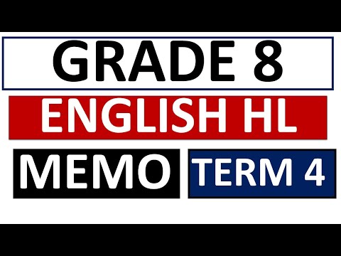 MEMO GRADE 8 ENGLISH HOME LANGUAGE  TERM 4 GRADE 8 ENGLISH HOME L MEMO GRADE 8 2025 NOVEMBER EXAMS