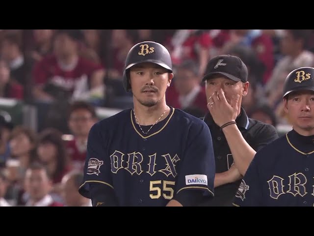【7回表】バファローズ・T-岡田 1点差に詰め寄る反撃の一打!! 2018/5/24 E-Bs