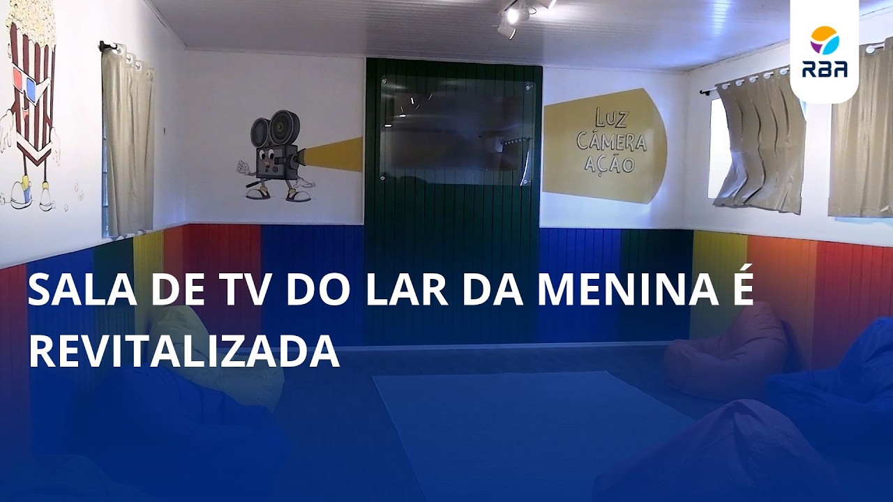 Sala de TV do Lar da Menina é revitalizada