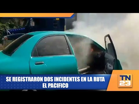 Se registraron dos incidentes en la Ruta el Pacifico