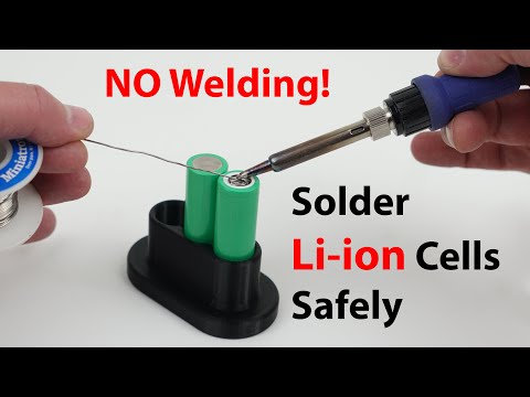 Best Soldering 18650 Lithium Cell Tutorial - NO Welding, Just Solder!