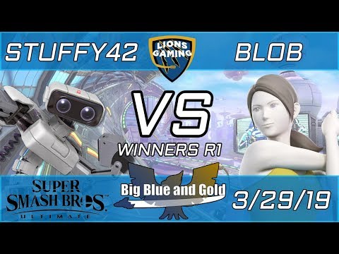 stuffy42 (Ness, R.O.B.) vs Blob (Wii Fit Trainer) - Big Blue and Gold #4 - Smash Ultimate Winners R1
