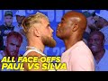 ALL THE FACE OFFS FROM THE JAKE PAUL VS ANDERSON SILVA PRESS TOUR