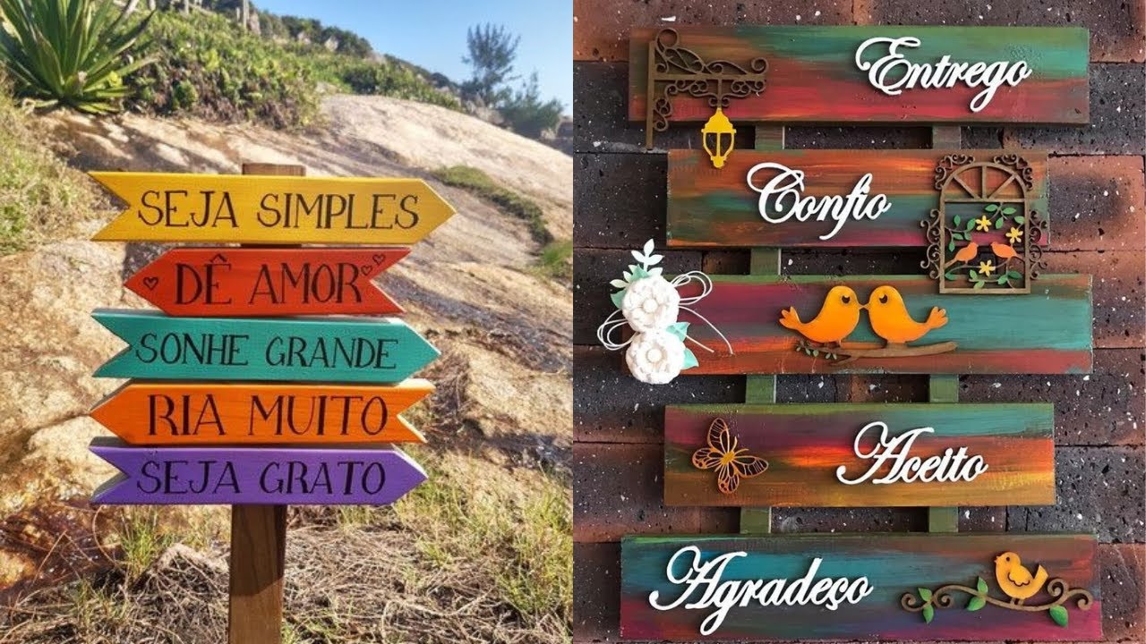 46 IDEIAS INCRÍVEIS de PLACAS DE MADEIRA