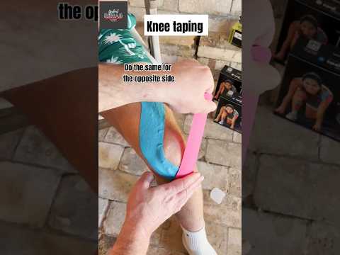 Kinesiology Taping technique for knee pain! Patella taping 🔥🦵#pain #athlete #kneepain