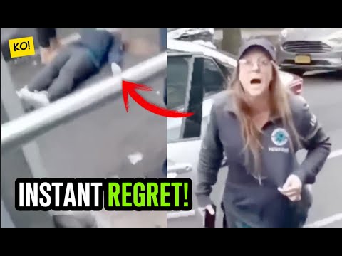 Woman Thinks She Can Fight A Man!