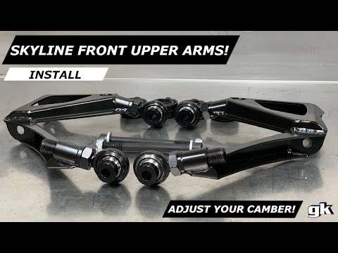 Gktech R33 R34 Front Upper Camber Arms – Install