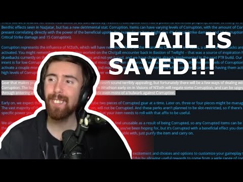 [NO MORE TITANFORGING] Asmongold Says RETAIL is SAVED After Reading the NEW Blue Post by Blizzard