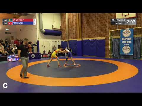 1/4 WW - 59 kg: E. JOHANSSON (SWE) v. E. YESILIRMAK (TUR)