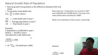 Video 5   Natural Growth Rate of Population