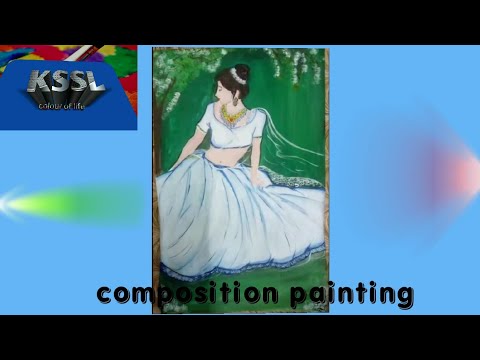 Composition painting of girl  #KSSL