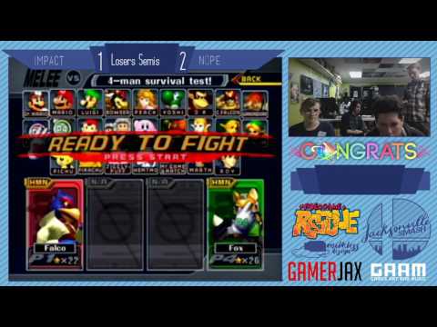 Jax Smash Weekly 2/16 -  Impact(Falco) Vs nope(Fox) - Melee Losers Semis