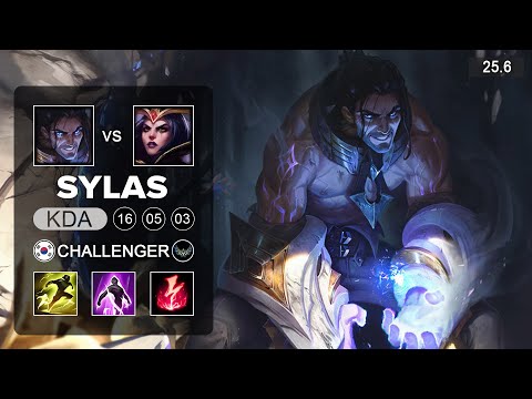 Sylas vs LeBlanc Mid - KR Challenger - Patch 25.6 Season 15