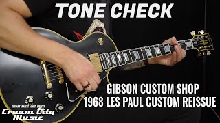 Video thumbnail for TONE CHECK: Gibson Custom Shop 1968 Les Paul Custom Demo | No Talking by Cream City Music