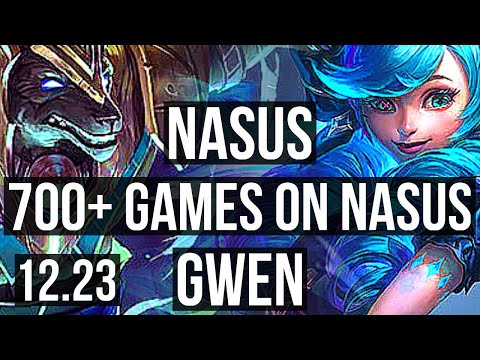NASUS vs GWEN (TOP) | 7/1/6, 700+ games | EUW Master | 12.23