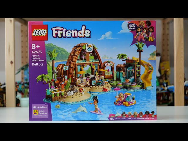 Vídeo relacionado con LEGO Friends Hotel de Vacaciones Familiares en la Playa - Juguete con 6 Mini Muñecas, Figuras de Animales (Tortuga y Delfín), Heladería y Accesorios - Regalo para Niñas de 8+ Años 42673