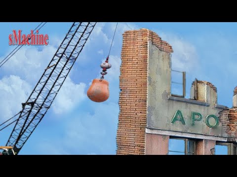 TOP 10 Amazing Building Demolition Crane Control Skill By Wrecking Ball
