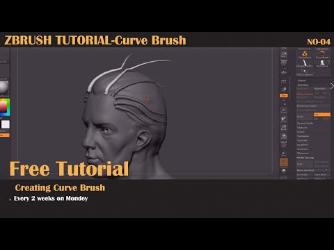 Free Zbrush Tutorial - Curve Brush