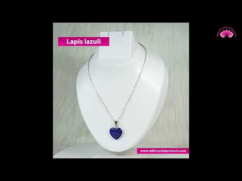 Crystal Party Natural Stone Heart Pendant, 10-15 mm