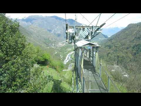 Luftseilbahn Intragna - Costa Talfahrt cable car funivia Centovalli Switzerland