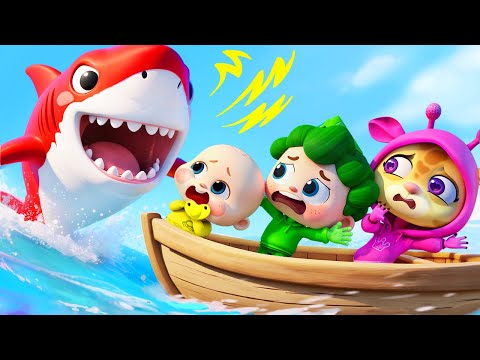 Learn Colors with Color Sharks | Sharks in the Water | Nursery Rhyme & Kids Songs | BabyBus