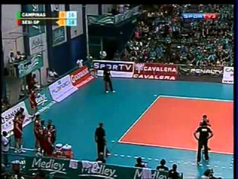 (2º Set) Sesi/SP x Medley/Campinas - Final do Campeonato Paulista de Vôlei Masculino: Jogo 1