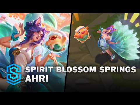 Spirit Blossom Springs Ahri Skin Spotlight - Pre-Release - PBE Preview - League of Legends