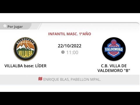 Infantil masc 10 VILLALBA BASE:LIDER - VILLA DE VALDEMORO