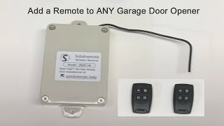 Add a Remote to ANY Garage Door Opener