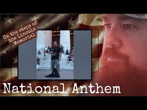 Michael Austin Sings National Anthem at Lincoln Memorial