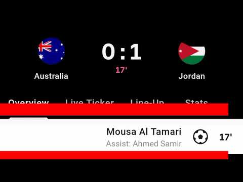 Mousa Al Tamari Goal Vs Australia | Australia Vs Jordan | 0-1 |