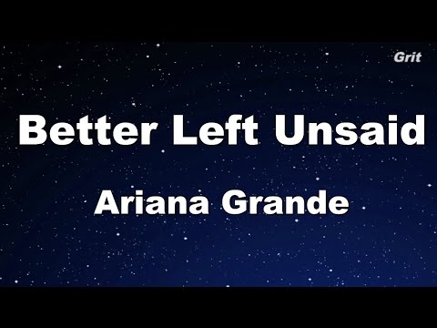 Better Left Unsaid - Ariana Grande Karaoke【Guide Melody】