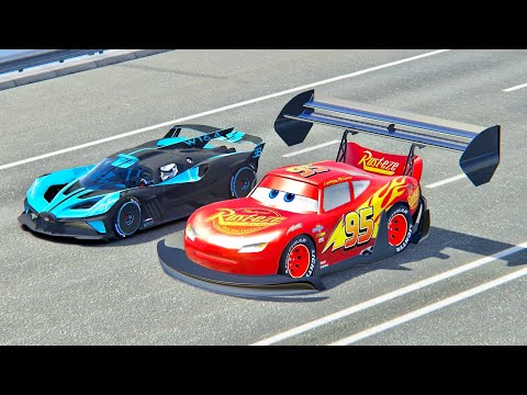 Lightning McQueen GTR vs Bugatti Bolide - Drag Race