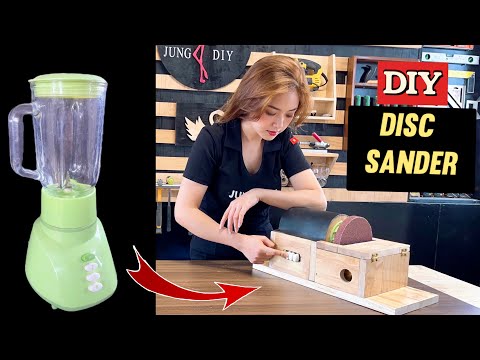 A Young Girl Makes A Disc Sander From a Blender Motor  | DIY Disc Sander