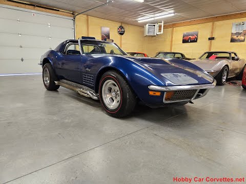 1972 Blue Big Block 4spd Corvette For Sale Video