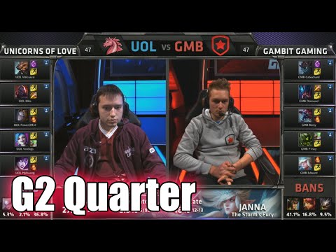 Gambit vs Unicorns of Love | Game 2 Quarter Finals S5 EU LCS Spring 2015 playoffs | GMB vs UOL