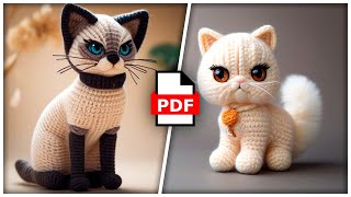 Lindos Gatinhos Amigurumis - Receita Gato de Crochê