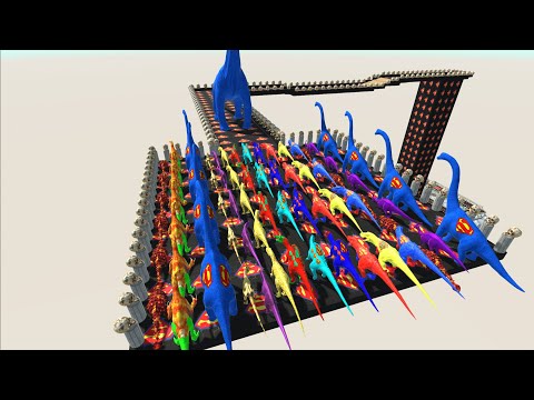COLOR ALL CARNIVORE DINOSAURS BRACHIOSAURUS - Animal Revolt Battle Simulator